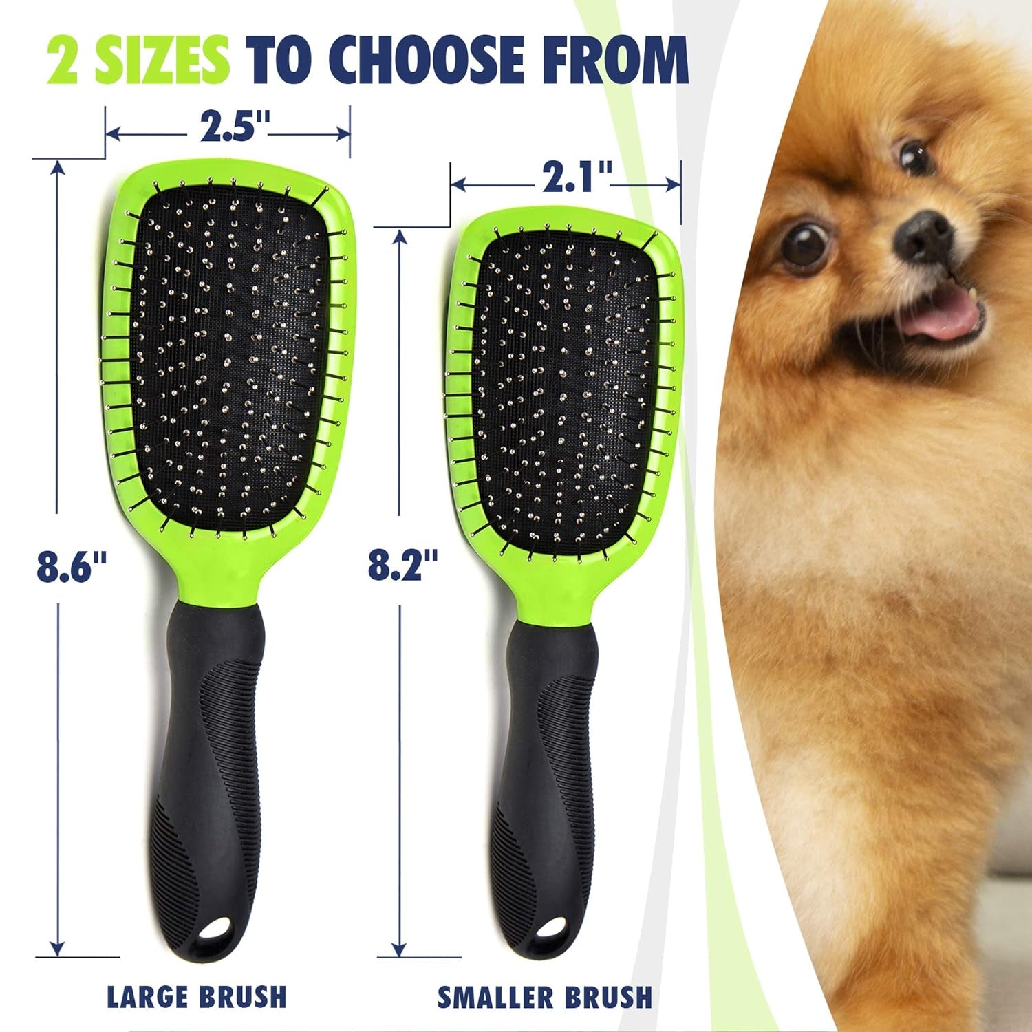 REXIPETS Professional Pet Grooming Set for Dogs and Cats - Double-Sided Brush and Comb - Ultimate Deshedding Tool - Effective Lice and Flea Removal - Ergonomic Grip with Soft Bristles