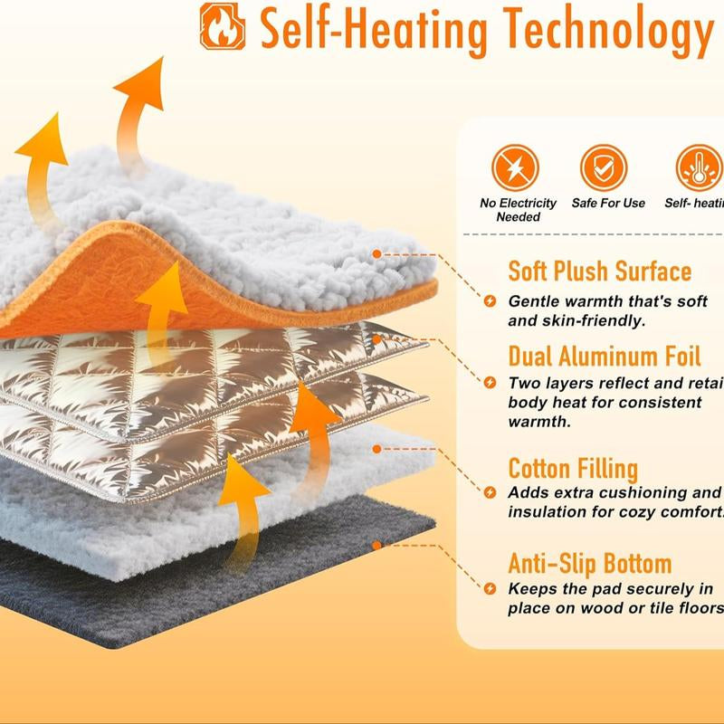 Thanksgiving/Cyber Monday/Christmas/New Year/Valentine’S Stocking Stuffer 🐾 2.0 Self-Heating Cat Bed - Double-Layer Aluminum Foil Pad with Washable Slip-Resistant Cover